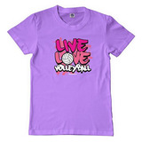 Threadrock Big Girls  Live Love Volleyball Camiseta Juvenil