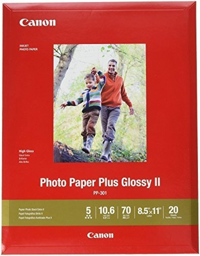 Canon Papel Fotografico Plus Glossy Ii 8.5 X 11 20 Hojas