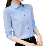 Camisa De Solapa Para Mujer, Informal, Oficina Formal, Blusa