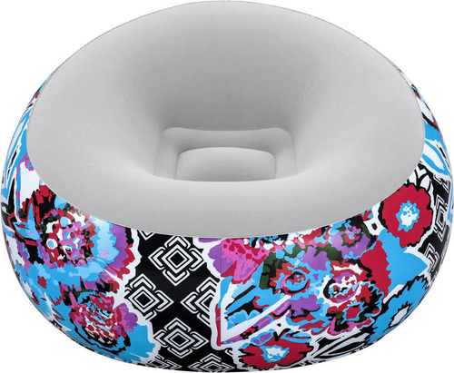 Sillon Inflable Individual Grafitti Floral Puff Gamer Cool