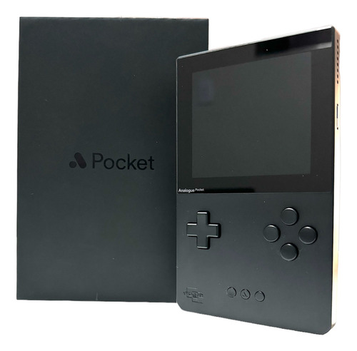 Analogue Pocket Preto + Micro Sd 128gb Lotado De Conteúdo