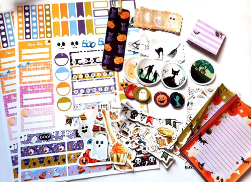 Combo Halloween Bullet Journal Bujo Scrapbooking 90 Stickers