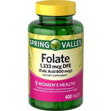 Acido Folico Premium 800mg 400 Tabs Mujer Prenatal Spring 