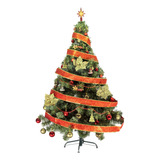 Arbol De Navidad Tronador Lujo 1,50mts Kit 40 Rojo Oro Deco