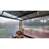 Toldo Vertical Enrollable De Lona Cristal Transparente