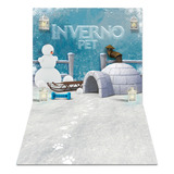 Fundo Fotográfico Inverno Pet Newborn  1,75x1,20 Pn-01259