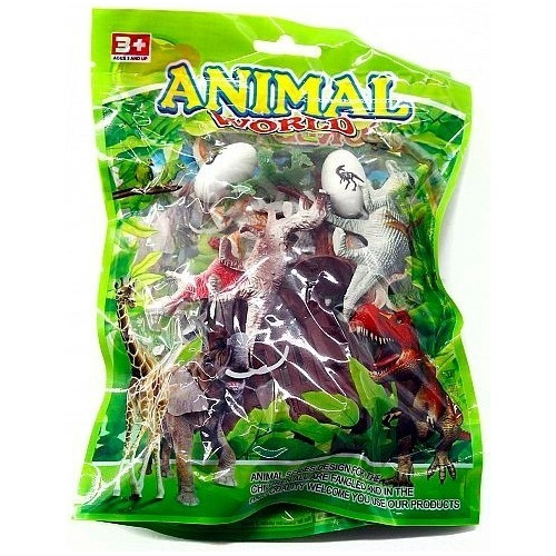 Set 8 Dinosaurios De Goma Irrompibles En Bolsa Huevos Arbol