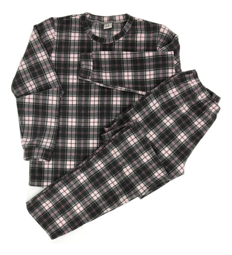 Pijama Feminino Inverno Soft - Microsoft Xadrez