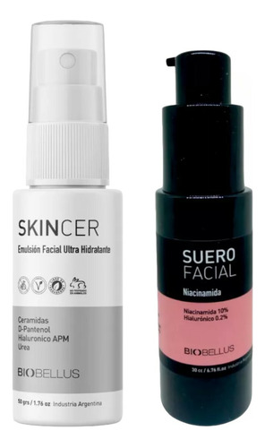 Biobellus Combo Skincer Crema Hidratante + Suero Niacinamida