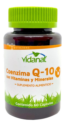 Coenzima Q-10 Vitaminas Y Minerales 60 Cápsulas Vidanat