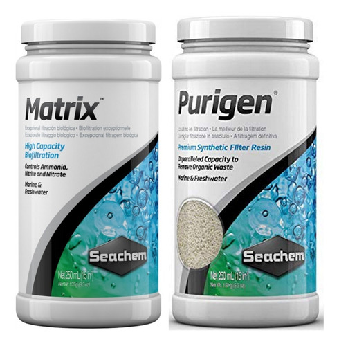 Purigen + Matrix 250ml Seachem Material Filtrante P/acuarios