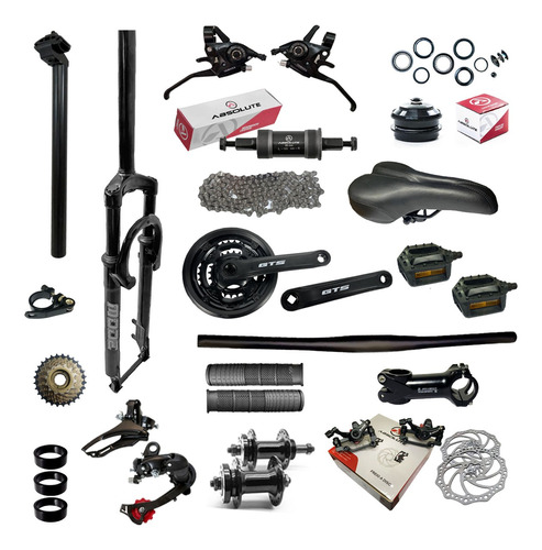 Kit Suspensão Aro 29+peças Relação 21v Montagem Completo Mtb