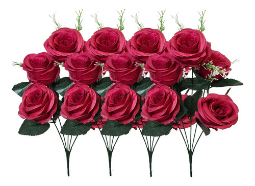 Kit 4 Buquê De Rosas Artificiais Flores Decorativas Realista