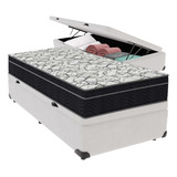 Conjunto Cama Box Solteiro Colchão D45 Extra Firme Branco