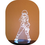 Lampara Led 3d Ilusion Hinata Adolescente Naruto  Base Negra