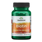 Swanson Super Fuerza Biotina Vitamina 10000 Mcg 60 Sgels