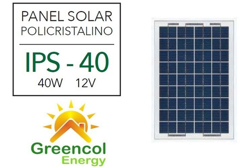 Panel Solar Policristalino 40w 12v - Inti