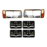 Biseles Freightliner Fl 120 Cuarto Led Con Faros Antifaz