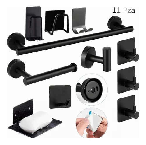 Juego De Accesorios De Baño Toalleros 304 Inoxidable 11pcs