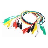 Set 10 Cables Tipo Caiman-caiman De 46cm Largo X 2.8cm Ancho