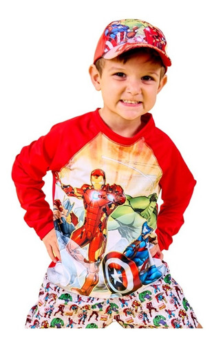 Remera Malla Uv Proteccion Solar Avengers Endgame Niño Nene