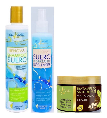 Nekane Renóva Suero Shampoo+ Hidratante 2 Fases+ Tratamiento