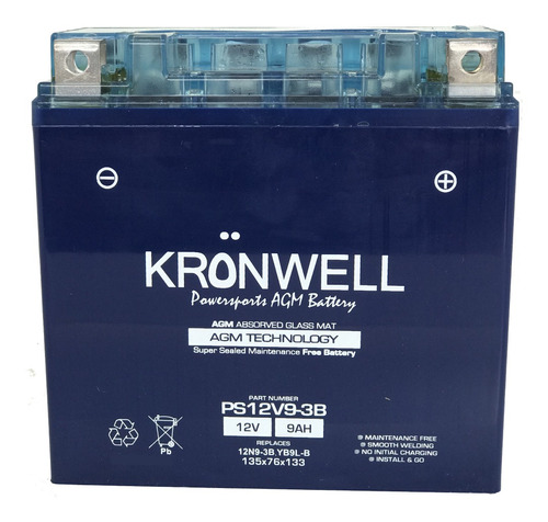 Bateria Moto Gel Kronwell Kawasaki Ex 305 B Gp