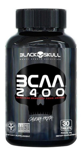 Bcaa 2400 30 Tabletes - Black Skull Caveira Preta