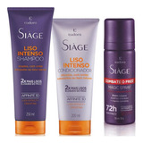 Kit Siàge Shampoo E Condicionador Liso Intenso + Antifrizz