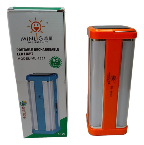 Lámpara Led Solar Recargable Para Emergencias Ml-1664