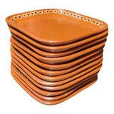 Plato De Barro Cuadrado Plano Extendido 12 Piezas 24 Cm