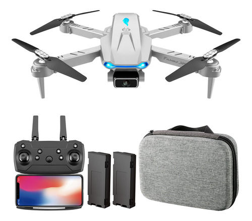 S89 Rc Drone Con Cámara 4k Wifi Gris 4k 2 Baterías