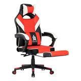 Silla Gamer Con Cojines Lumbares Y Reposa Pies Inclinable
