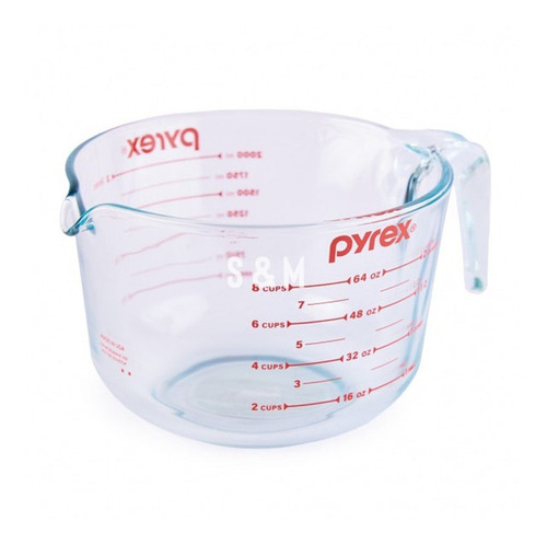 Jarra Medidora Vidrio Templado 2 Litros Basics Large Pyrex