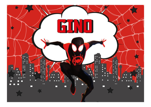 Banner Imprimible 2 X 1.5 Mts - Spiderman Miles Morales