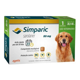 Antipulgas Simparic 80mg Para Cães 20 A 40kg - 1 Comprimido