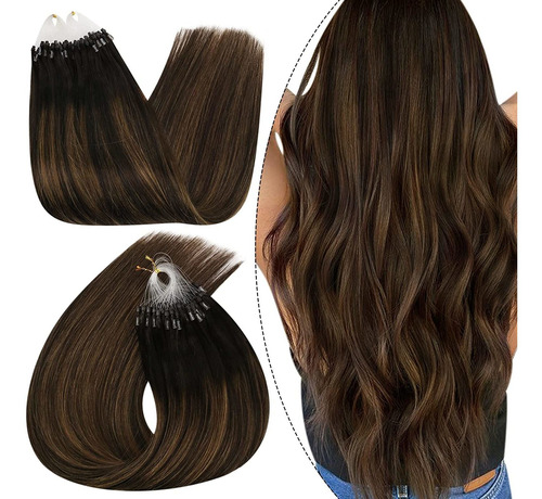 Extensiones Cabello Natural 50gr 16in 50pz Balayage Ombre