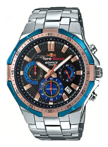 Relogio Edifice Toro Rosso Efr-554tr Prata Preto Com Caixa