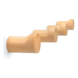 Naumoo Ganchos De Pared De Madera Natural - Paquete De 4 - G