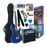 Paquete De Guitarra Electrica Yamaha Azul Metalico Erg 121