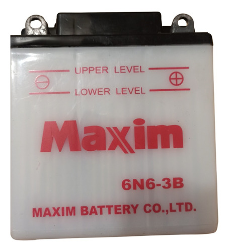 Batería Maxim 6n6, 6volts, 6ampers. Suzuki Ax100