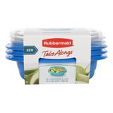 Rubbermaid Takealongs Snack Food Storage Os 2.35c 3pk Con Di