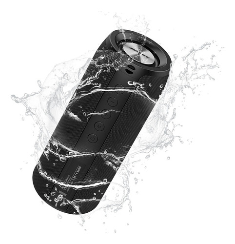 Bocina Bluetooth Portátil Altavoz Waterproof Con Micrófono Color Negro