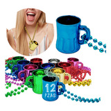 12 Collar Vaso Shot Caballito Tequilero Mardi Gras Fiesta