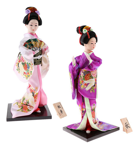 Muñeca Kimono Tradicional De 2 Piezas - Adornos Japoneses