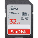 Tarjeta De Memoria Sandisk, 32 Gb, Ultra Sdhc, 120 Mb/s