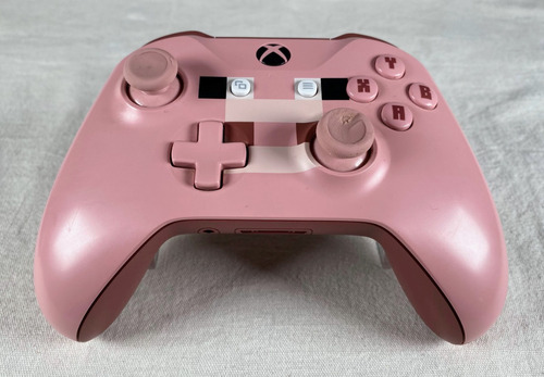 Control Inalámbrico Xbox Minecraft Pig. Color Rosa. Usado.