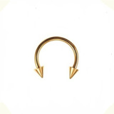 Piercing Ferradura Dourado Spike Septo-orelha  1 Uni