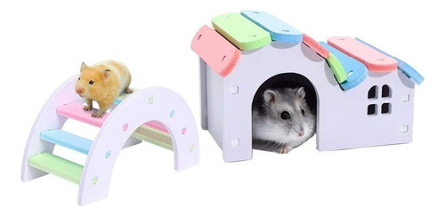 Casa De Hamsters Enanos Diy Gerbo De Madera Escondite Rato