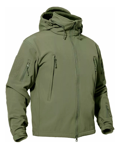 Campera Softshell Táctica Importadas Verde Impermeable 